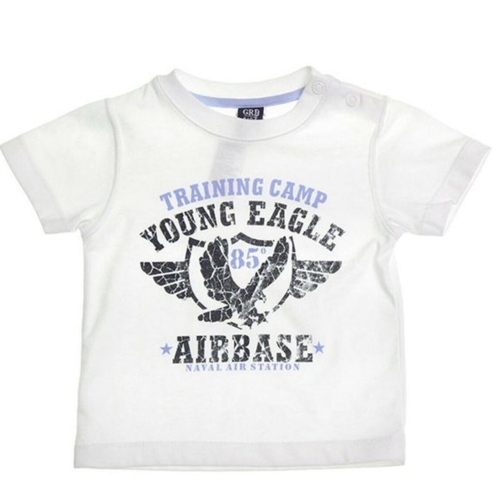 Girandola Boys White Airbase Short-Sleeve T-Shirt